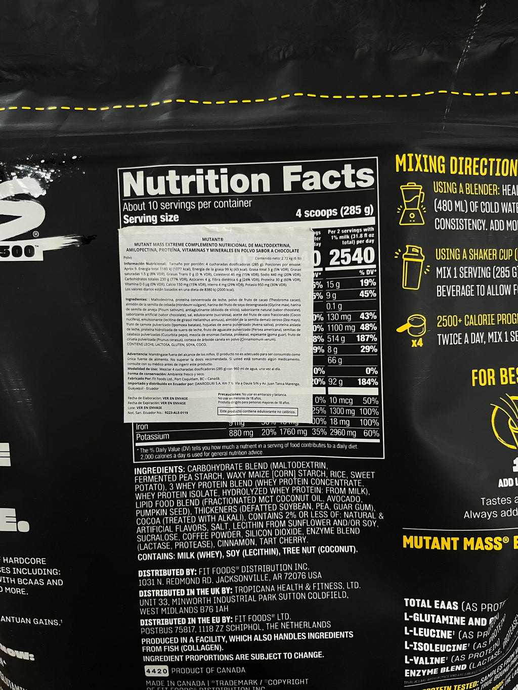 Mutant Mass 2500 (6 lbs)